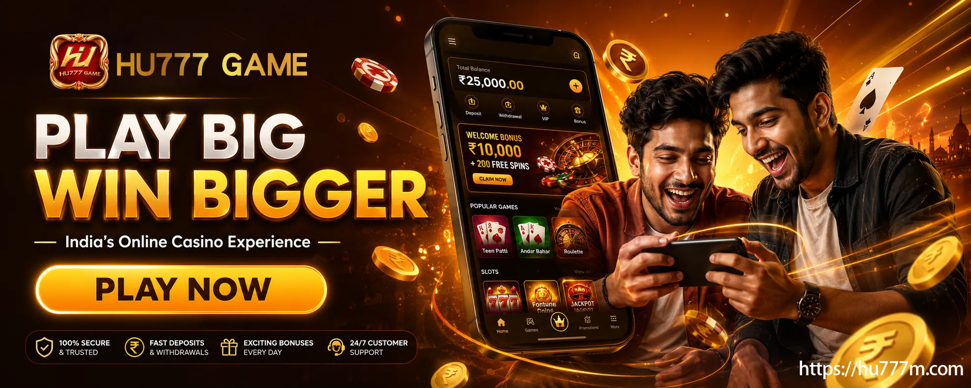 HU777 Game online casino welcome banner